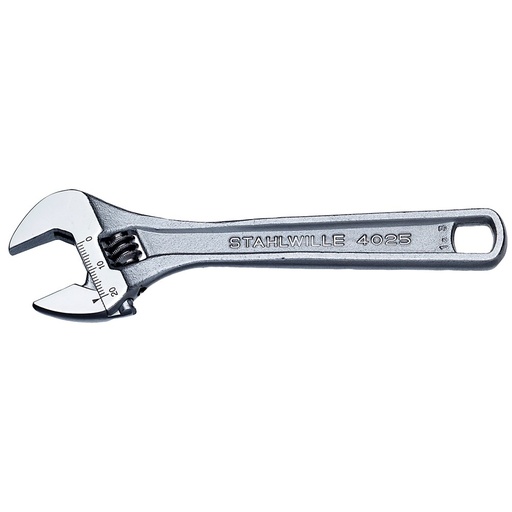 [160-40250010] Wrench Adjustable 250mm (10 Inch) Chrome Plated - 40250010 SW4025 10