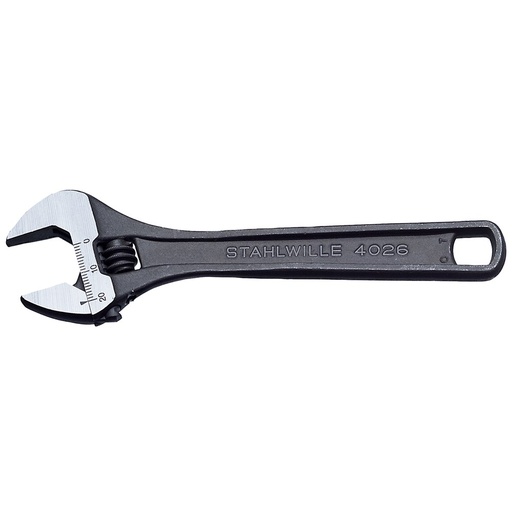 [160-40260004] Wrench Adjustable 100mm (4 Inch) Gunmetal Finish - 40260004 SW4026 4