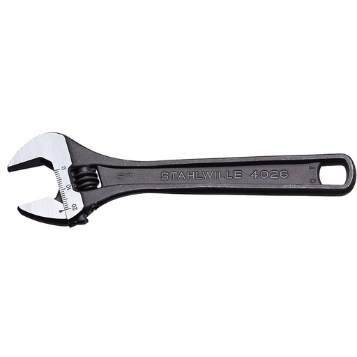 [160-40260006] Wrench Adjustable 150mm (6 Inch) Gunmetal Finish - 40260006 SW4026 6
