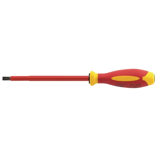 [160-46603025] Screwdriver Drall + VDE Slotted 0.4x2.5x75mm Blade SW4660 VDE 1 - 46603025