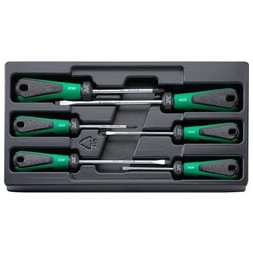 [160-96489110] Screwdriver 3k Drall Set 6pc (4 Slot/2 Phillips) - 96489110 SW4891