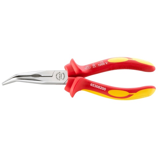 [160-65308200] Snipe Nose Plier Cutter VDE 200mm Bent Multi Comp Handle SW6530 8 200 - 65308200