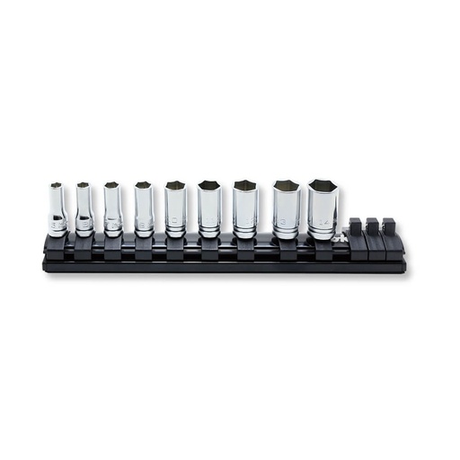 [160-KORS2300XZ/9] KORS2300XZ/9 - Ko-Ken Stocket Set 1/4" Drive 9 Piece on Magnetic Rail 5.5-14MM