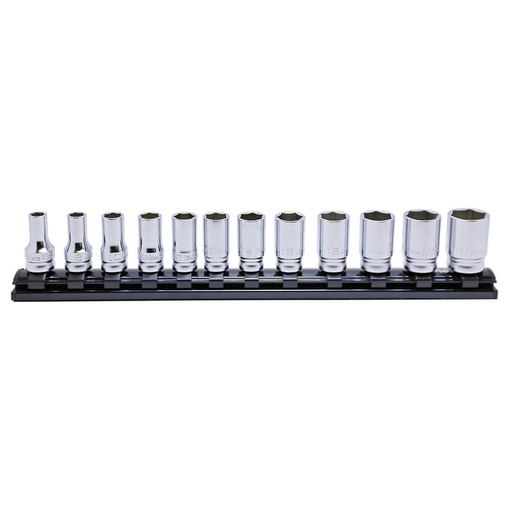 [160-KORS3300XZ/12] KORS3300XZ/12 - Ko-Ken Socket Set 3/8" Drive 12 Piece on Magnetic Rail 7-19MM