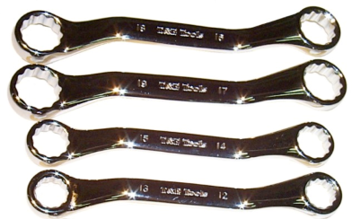 [159-BW4M] 4 Piece Metric Dwarf Ring Wrench Set 12-19mm