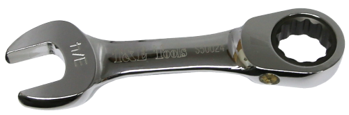 [159-S50024] 3/4 Inch Stubby Ratchet Gear Wrench