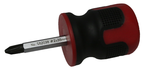 [159-S82038] #2 Phillips 38mm Stubby S2 Steel Screwdriver