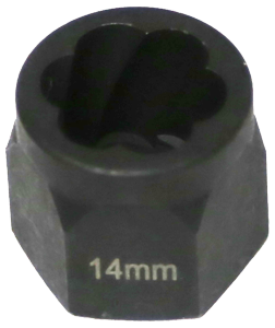 [159-T1044] 14mm Angular Spiral Twist Socket Hex Drive