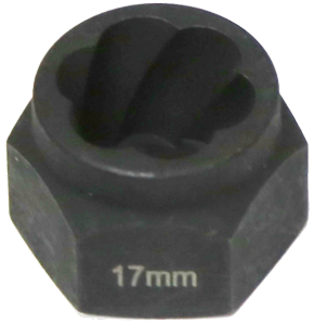 [159-T1047] 17mm Angular Spiral Twist Socket Hex Drive