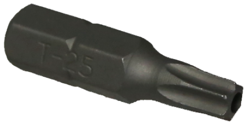 [159-T3025] T25 Tamper Torx 1/4 Inch Hex Bit 25mm L