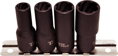 [159-T4220] 4 Piece 1/4 Inch Drive Twist Socket Set 8 10 12 14mm