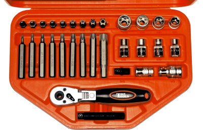 [159-TX031] 31 Piece Torx Bit & E Socket Set